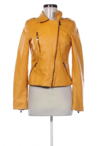 Дамско кожено яке Unbranded, Размер S, Цвят Жълт, Цена 49,68 €