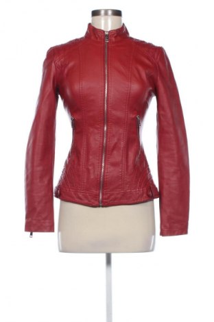 Дамско кожено яке Unbranded, Размер S, Цвят Червен, Цена 30,00 €