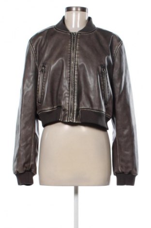 Γυναικείο δερμάτινο μπουφάν Zara, Μέγεθος L, Χρώμα Καφέ, Τιμή 48,00 €