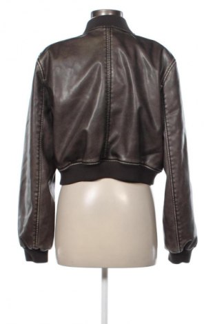 Γυναικείο δερμάτινο μπουφάν Zara, Μέγεθος L, Χρώμα Καφέ, Τιμή 48,00 €