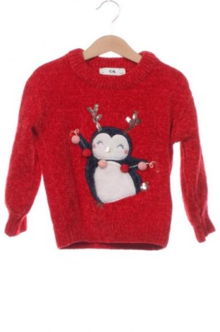 Детски пуловер C&A, Размер 3-4y/ 104-110 см, Цвят Червен, Цена 9,00 €