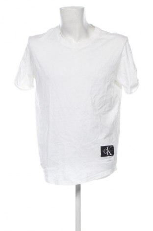 Męski T-shirt Calvin Klein Jeans, Rozmiar XL, Kolor Biały, Cena 134,60 zł