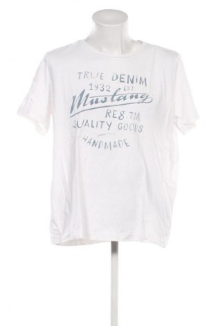 Męski T-shirt Mustang, Rozmiar XXL, Kolor ecru, Cena 42,87 zł