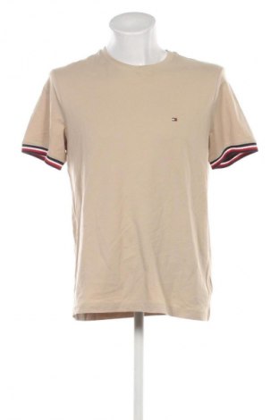 Męski T-shirt Tommy Hilfiger, Rozmiar M, Kolor Beżowy, Cena 220,99 zł