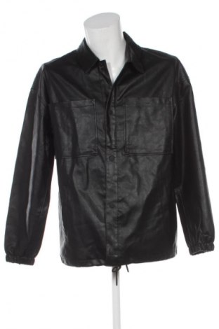Herren Lederjacke Bershka, Größe M, Farbe Schwarz, Preis € 37,99