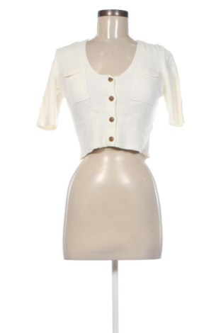 Damen Strickjacke Zara, Größe L, Farbe Weiß, Preis 17,99 €