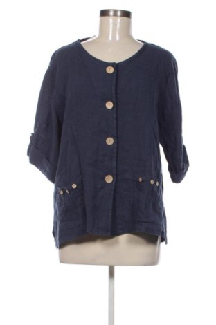 Γυναικείο πουκάμισο Puro Lino, Μέγεθος L, Χρώμα Μπλέ, Τιμή 47,99 €