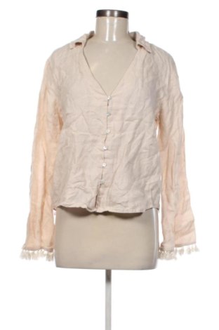 Γυναικείο πουκάμισο Zara, Μέγεθος L, Χρώμα Εκρού, Τιμή 13,99 €