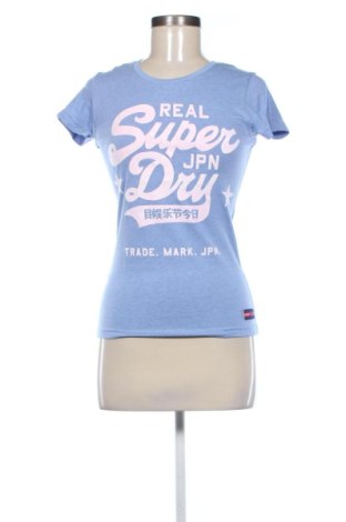 Γυναικείο t-shirt Superdry, Μέγεθος S, Χρώμα Μπλέ, Τιμή 9,00 €