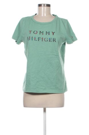 Γυναικείο t-shirt Tommy Hilfiger, Μέγεθος L, Χρώμα Πράσινο, Τιμή 20,99 €