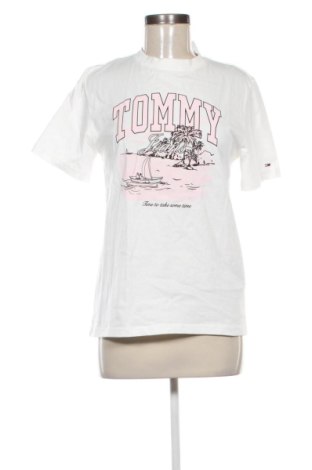 Tricou de femei Tommy Jeans, Mărime XS, Culoare Ecru, Preț 224,99 Lei