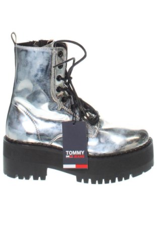 Damskie botki Tommy Jeans, Rozmiar 36, Kolor Srebrzysty, Cena 343,99 zł, #135789208