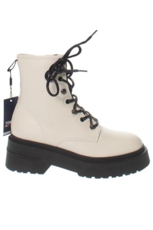 Damskie botki Tommy Jeans, Rozmiar 39, Kolor ecru, Cena 809,99 zł