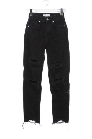 Damskie jeansy Bershka, Rozmiar XXS, Kolor Czarny, Cena 80,38 zł
