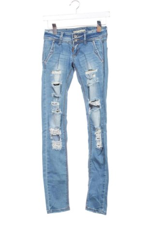 Damskie jeansy Fashion Jeans, Rozmiar XS, Kolor Niebieski, Cena 80,38 zł