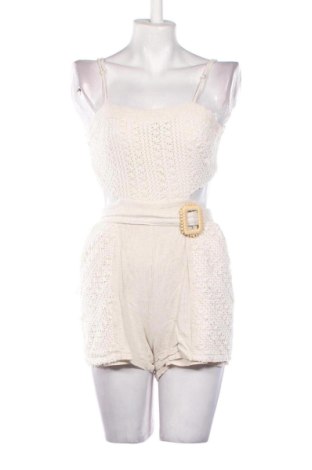 Дамски къс гащеризон Unbranded, Размер S, Цвят Бежов, Цена 20,00 €