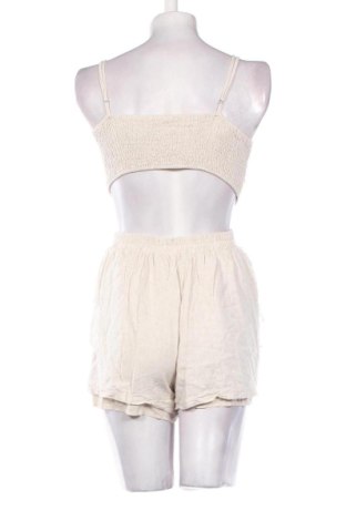 Дамски къс гащеризон Unbranded, Размер S, Цвят Бежов, Цена 20,00 €