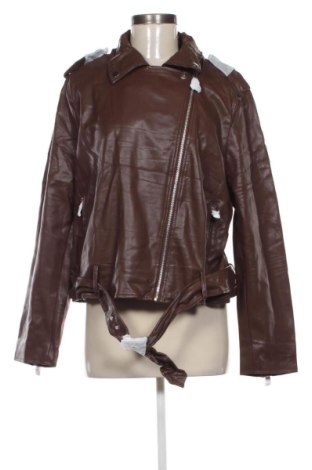 Γυναικείο δερμάτινο μπουφάν Emerge, Μέγεθος XXL, Χρώμα Καφέ, Τιμή 56,99 €
