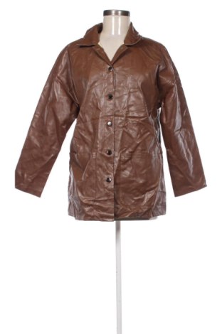 Dámska kožená bunda  SHEIN, Veľkosť M, Farba Hnedá, Cena  35,95 €