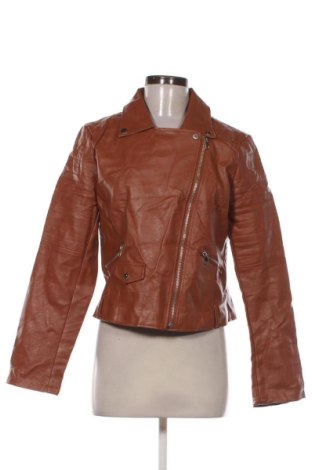 Γυναικείο δερμάτινο μπουφάν SHEIN, Μέγεθος M, Χρώμα Καφέ, Τιμή 21,99 €