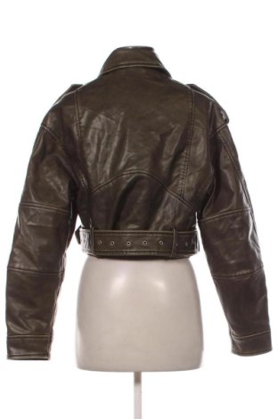 Дамско кожено яке Zara, Размер M, Цвят Зелен, Цена 34,25 €