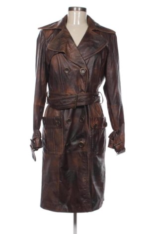 Дамско кожено яке Zara, Размер M, Цвят Кафяв, Цена 122,89 €