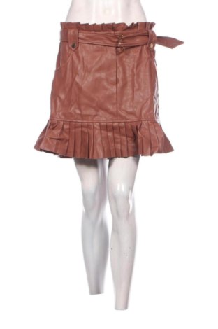 Δερμάτινη φούστα Zara, Μέγεθος L, Χρώμα Καφέ, Τιμή 9,99 €