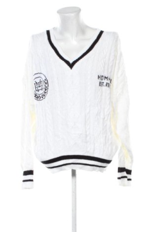 Ανδρικό πουλόβερ Boohoo, Μέγεθος XXL, Χρώμα Λευκό, Τιμή 11,99 €