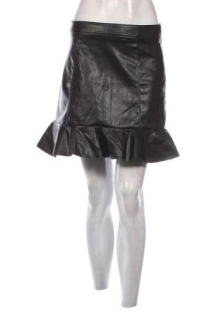 Кожена пола H&M Divided, Размер M, Цвят Черен, Цена 2,04 €