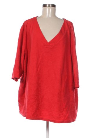 Bluzka damska Laura Torelli, Rozmiar 4XL, Kolor Czerwony, Cena 51,99 zł