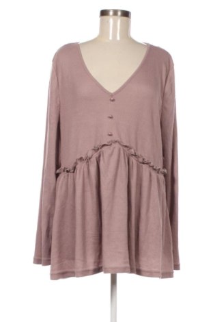 Damen Shirt SHEIN, Größe 4XL, Farbe Aschrosa, Preis € 12,99