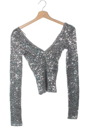 Дамска блуза Zara, Размер S, Цвят Сребрист, Цена 14,00 €