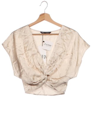 Γυναικεία μπλούζα Zara, Μέγεθος XS, Χρώμα  Μπέζ, Τιμή 24,00 €