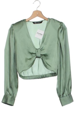 Γυναικεία μπλούζα Zara, Μέγεθος XS, Χρώμα Πράσινο, Τιμή 13,81 €