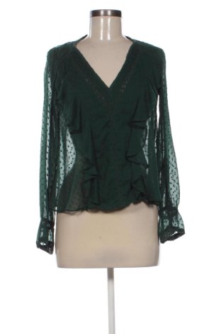 Дамска блуза Zara, Размер XS, Цвят Зелен, Цена 13,81 €