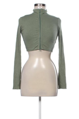 Дамска жилетка Bershka, Размер XS, Цвят Зелен, Цена 5,62 €
