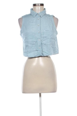 Γυναικείο πουκάμισο Bershka, Μέγεθος S, Χρώμα Μπλέ, Τιμή 13,00 €