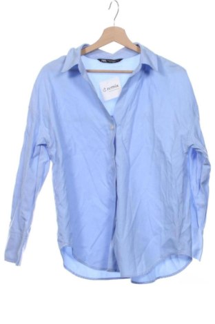 Γυναικείο πουκάμισο Zara, Μέγεθος XS, Χρώμα Μπλέ, Τιμή 14,00 €