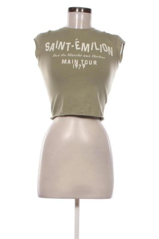 Damen T-Shirt Bershka, Größe S, Farbe Grün, Preis € 9,00