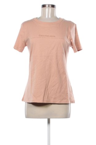 Damski T-shirt Calvin Klein Jeans, Rozmiar L, Kolor Beżowy, Cena 158,99 zł