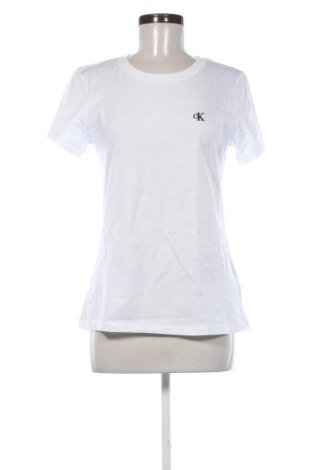 Damen T-Shirt Calvin Klein Jeans, Größe L, Farbe Weiß, Preis 45,99 €