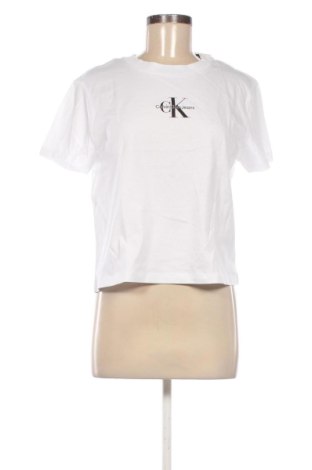 Γυναικείο t-shirt Calvin Klein Jeans, Μέγεθος L, Χρώμα Λευκό, Τιμή 25,99 €, #135851184