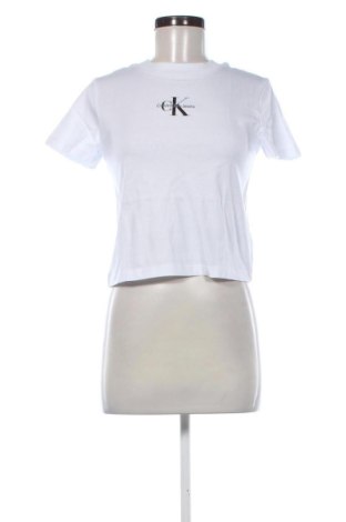 Damen T-Shirt Calvin Klein Jeans, Größe XS, Farbe Weiß, Preis 20,99 €
