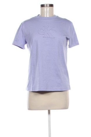 Damski T-shirt Calvin Klein Jeans, Rozmiar S, Kolor Fioletowy, Cena 220,99 zł