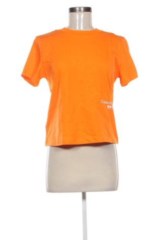 Damen T-Shirt Calvin Klein Jeans, Größe L, Farbe Orange, Preis 44,99 €