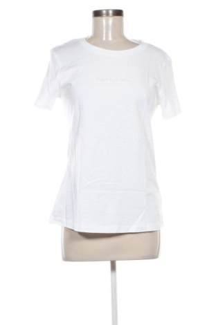 Γυναικείο t-shirt Calvin Klein Jeans, Μέγεθος L, Χρώμα Λευκό, Τιμή 34,99 €