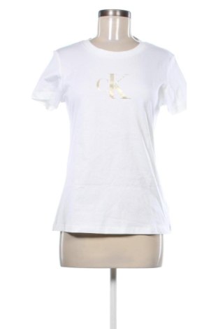 Tricou de femei Calvin Klein Jeans, Mărime M, Culoare Alb, Preț 173,99 Lei