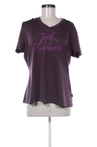 Γυναικείο t-shirt Jack Wolfskin, Μέγεθος XL, Χρώμα Βιολετί, Τιμή 16,99 €