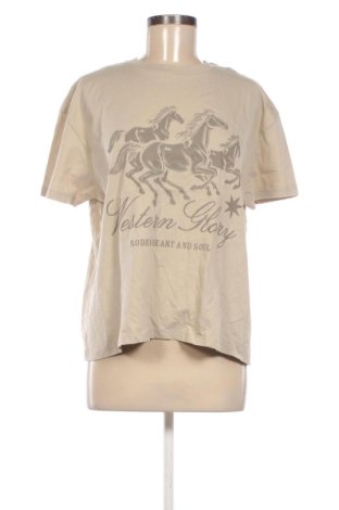 Дамска тениска Pull&Bear, Размер M, Цвят Бежов, Цена 8,63 €