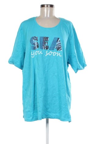 Damen T-Shirt Ulla Popken, Größe 3XL, Farbe Blau, Preis € 9,99